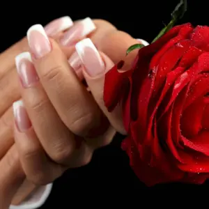 Руки маникюр роза