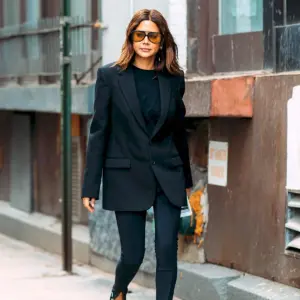 Черный пиджак оверсайз Street Style 2021